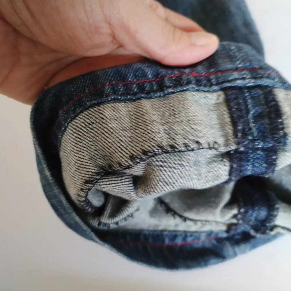 Antik Denim Men's Size 33 (Fits 34x32) Jeans Blue Medium‎ Wash Button Fly